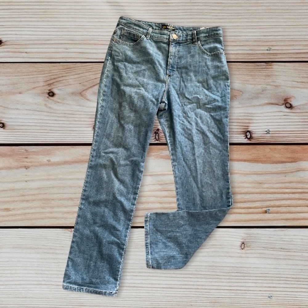 Lee High Rise Straight Leg Men's Blue Denim Jeans Sz 12 M